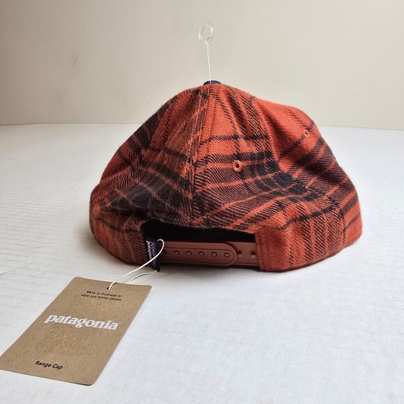 Patagonia Range Cap Snapback One Size Cascade Burnished Red 100% Organic Cotton - Picture 4 of 4